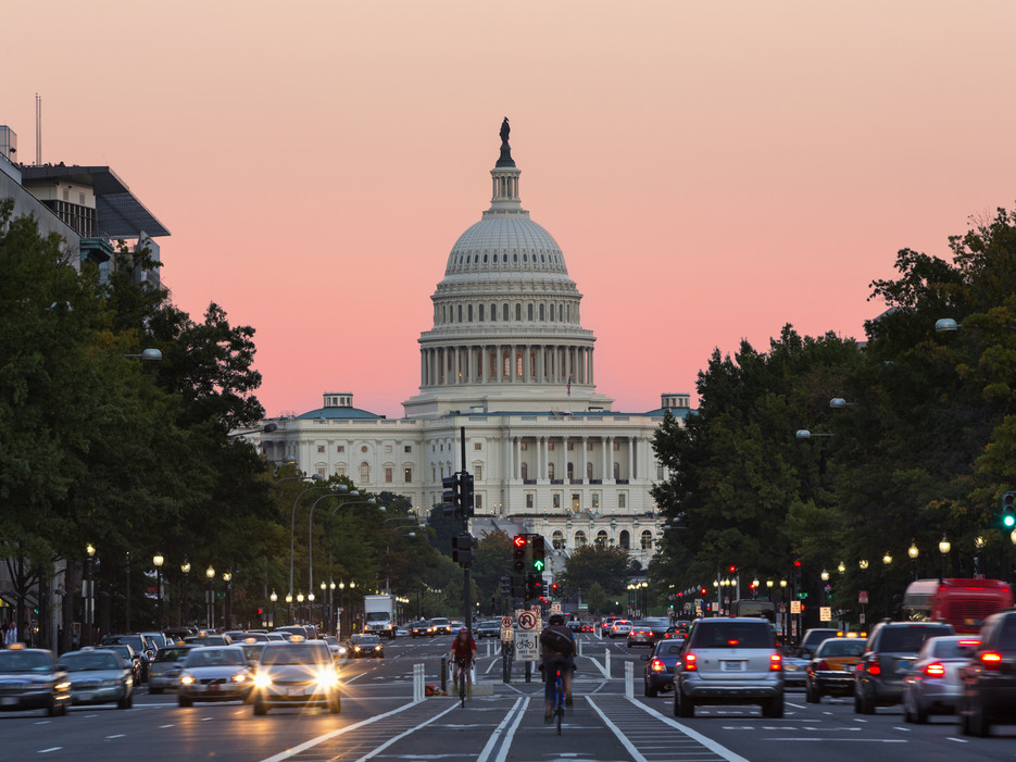 Washington D.C. Capitol and street