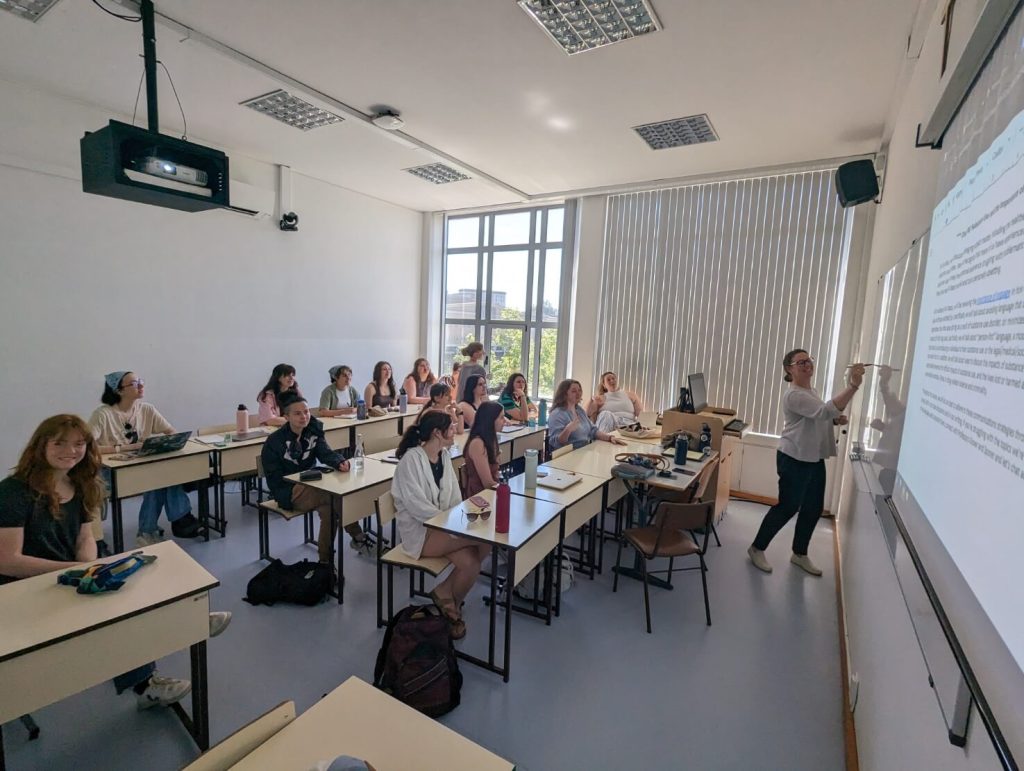 students in a classroom in portugal