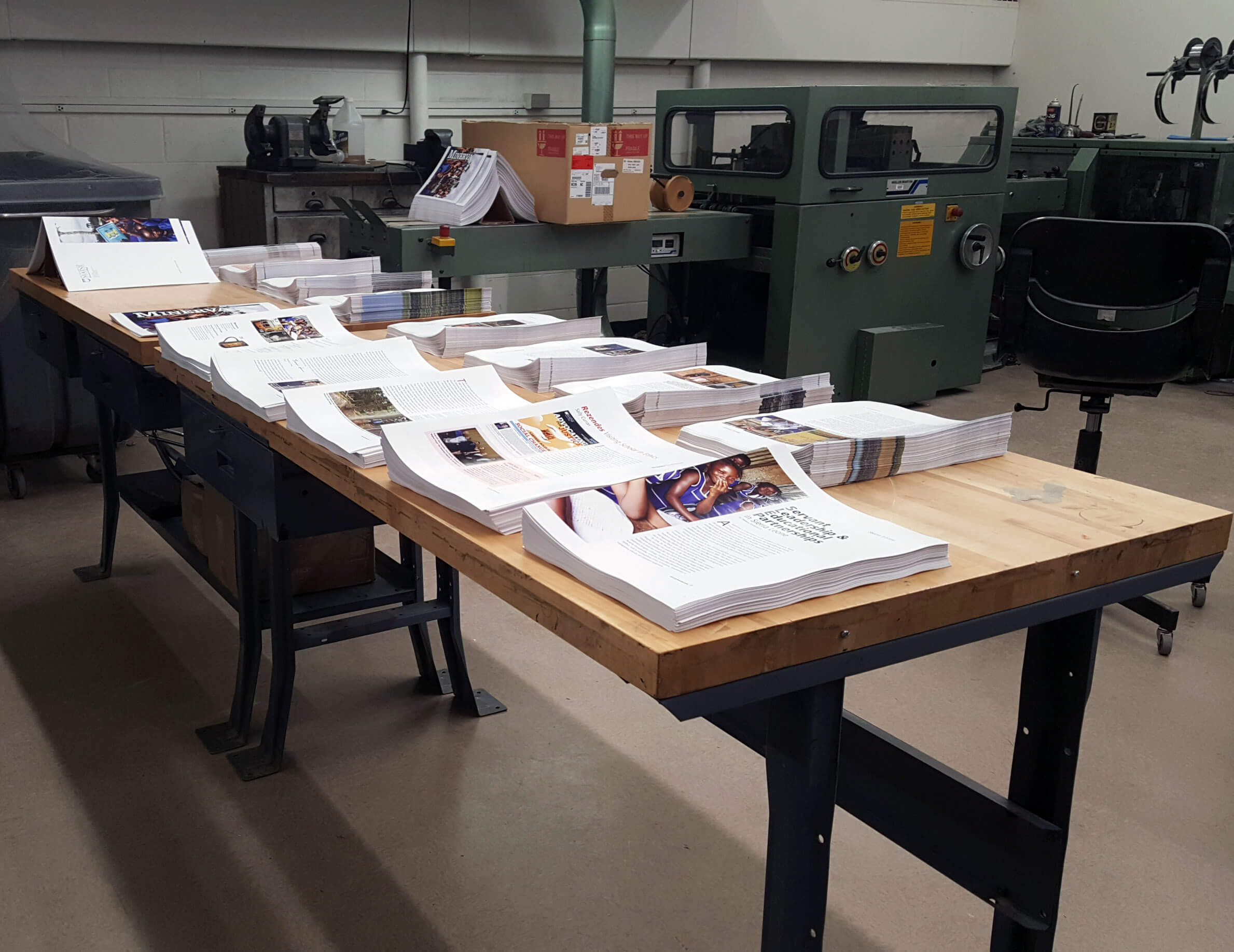 UMaine print shop interior photo