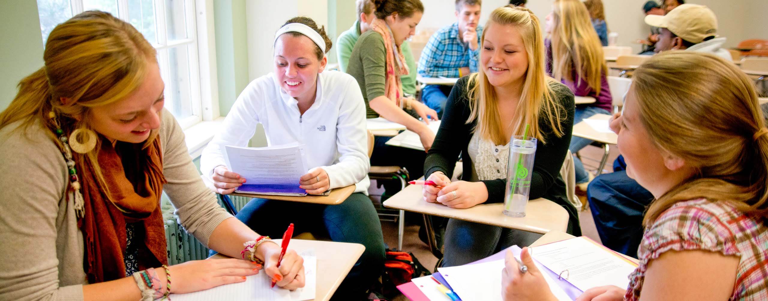 A photo of students in a class