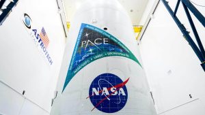 A photo of the PACE spacecraft