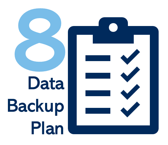 Data backup plan icon