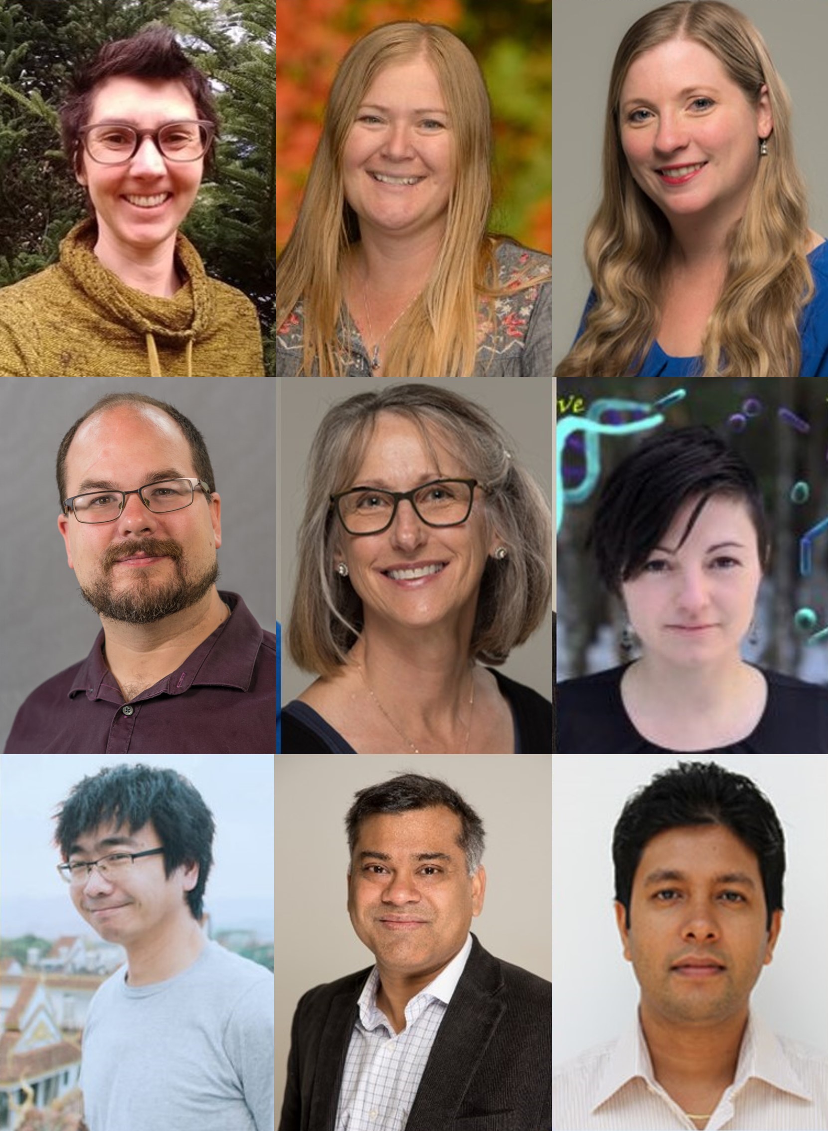 headshots of the 9 faculty who participated