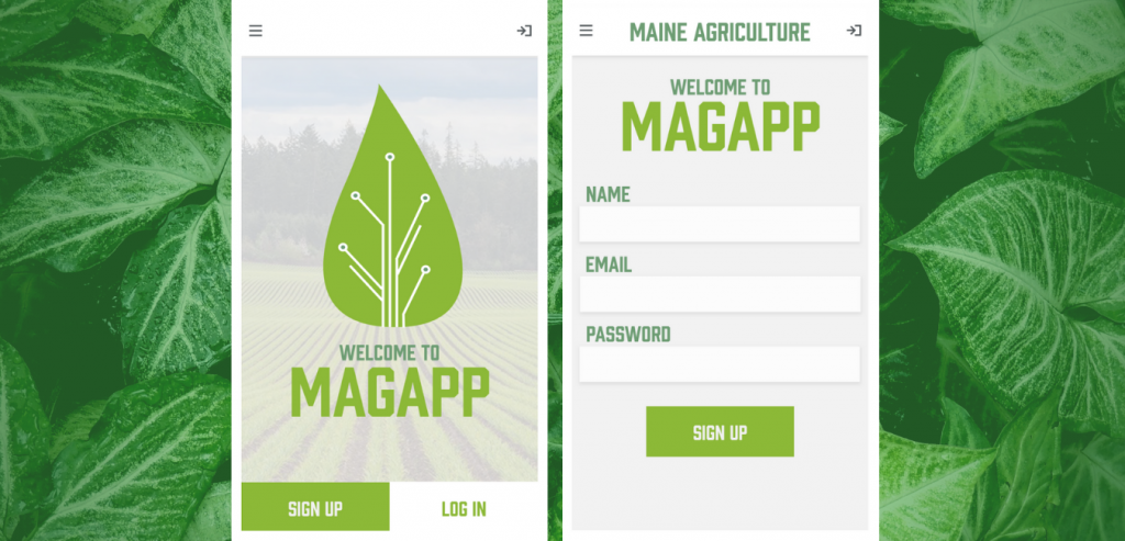 Screenshots of MagApp