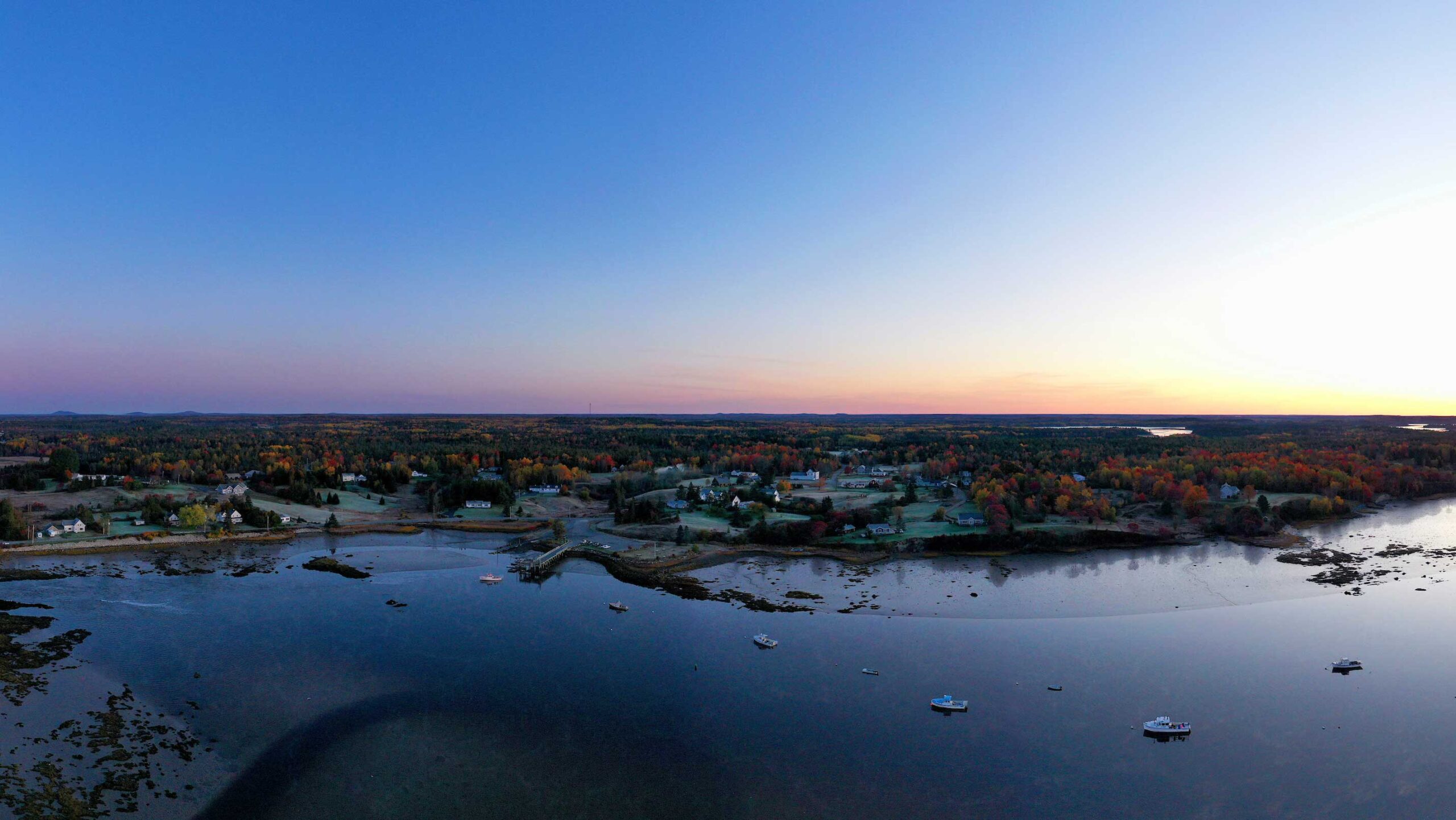 Area Shot of Maine Coast Line