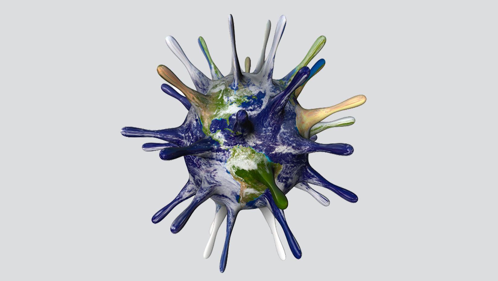 graphic of world as a virus