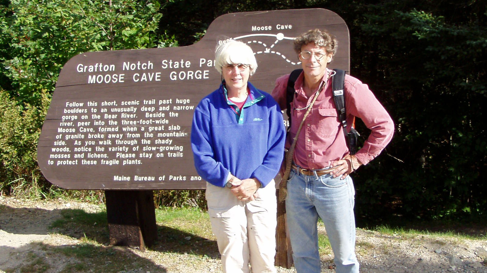 Pat Ledlie and friend Bruce Allen of the Missouri Botanical Society at Grafton Notch. Photo courtesy of Pat Ledlie.