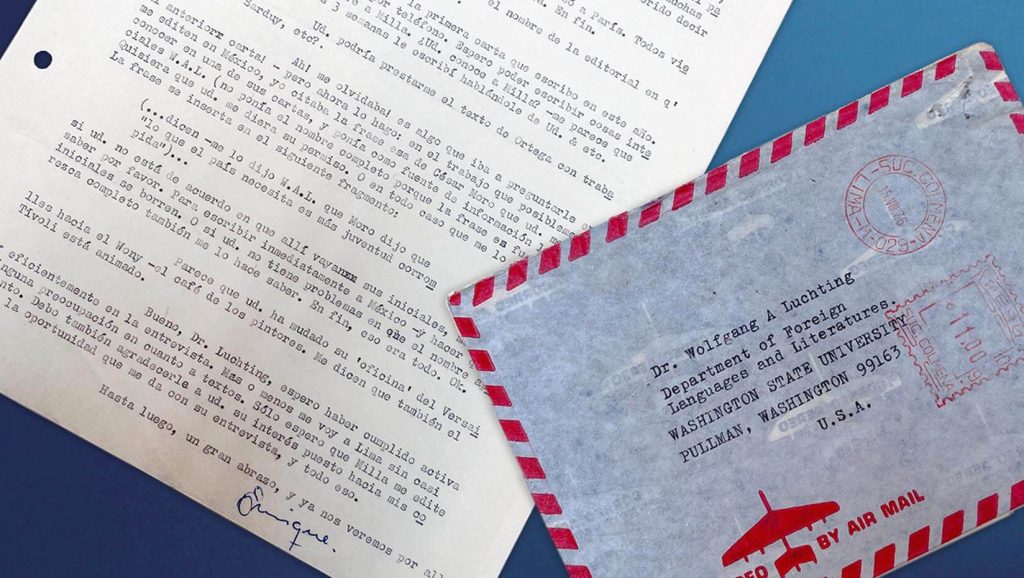 Enrique Verástegui and Wolfgang Luchting exchanged letters like this over the four years of their correspondence, outlined in a new book from Carlos Villacorta. Photo courtesy of Carlos Villacorta.