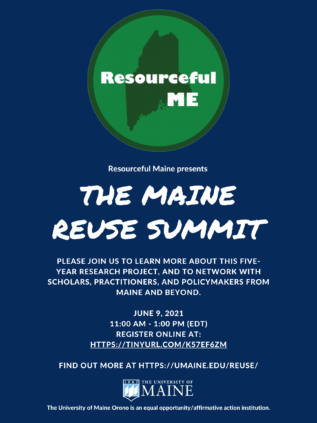 Invitation with details about the Maine Reuse Summit
