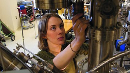 Photo of female researcher in laboratory