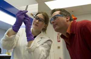 David Neivandt collaborating with a student