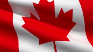Colored image of Canadian flag