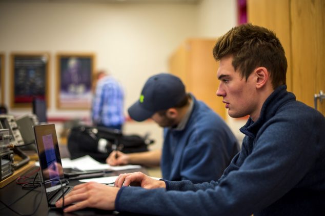 Photo of student working at computer