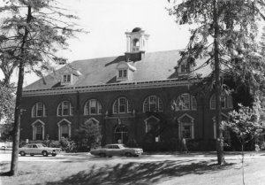 A historical photo of Alumni Hall