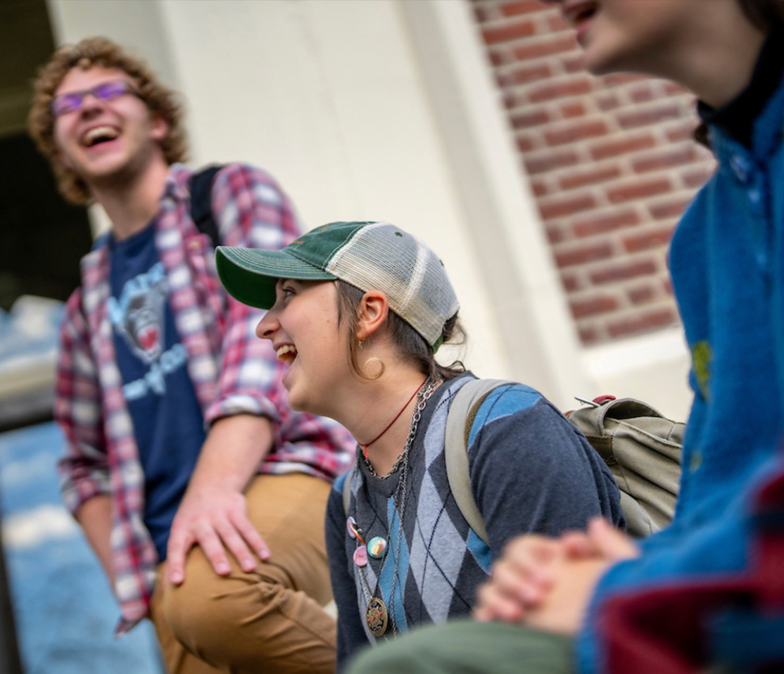 A photo of students laughing