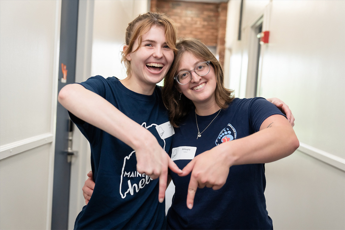 A photo of students smiling
