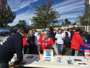 BSW Juniors register walkers for the Out of Darkness Walk