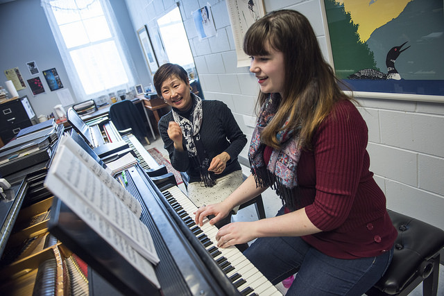 student with Ginger Hwalek