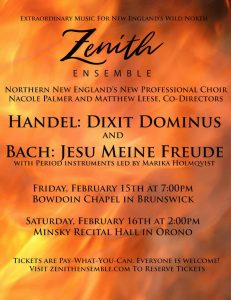 poster of zenith ensemble event