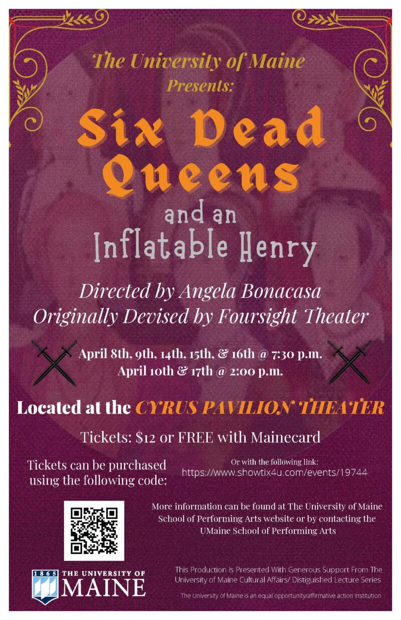 Poster promoting Six Dead Queens