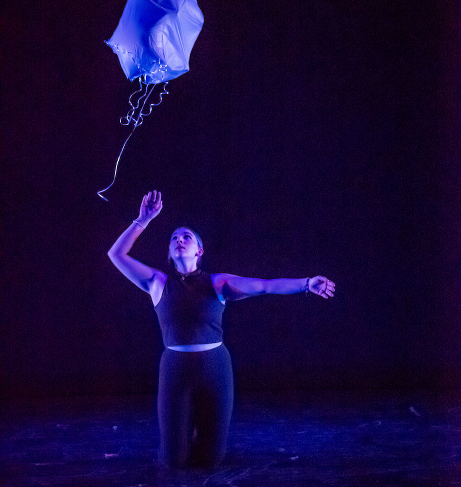 A photo of a dancer during a performance