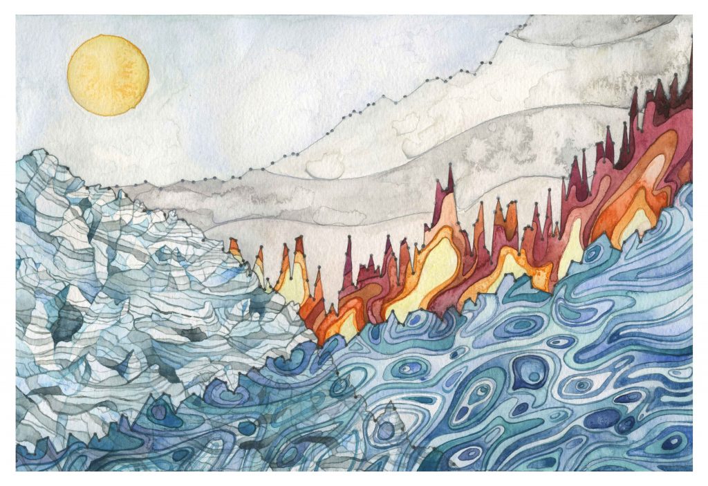 Landscape of Change, artwork by Jill Pelto