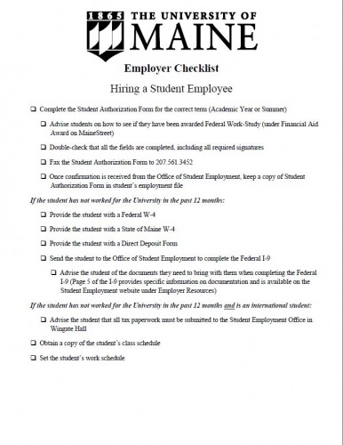 hiring a student employee 14