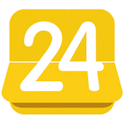24me logo - looks like a yellow calendar with the number 24
