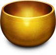 Awarenesss App Logo - looks like a brass singing bowl