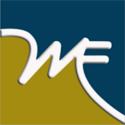 Stylized "MF" logo for ManageMyFatigue app - clickable link to download