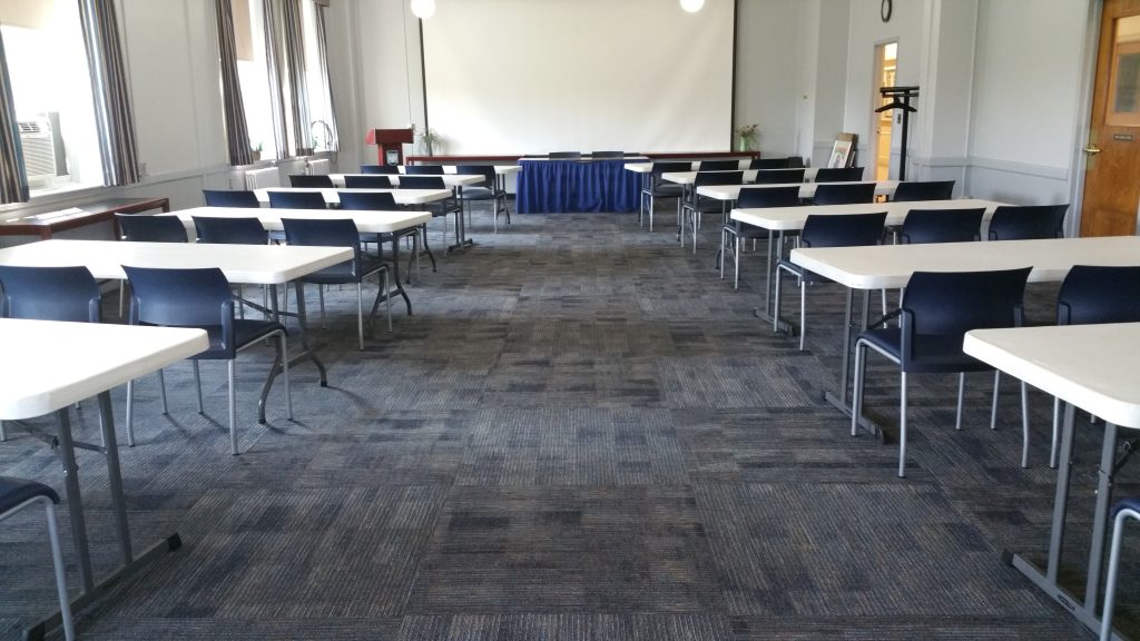 Photograph of the Bangor room in Breakout set up.