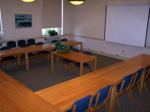 Photograph of the Bumps room in presentation set up. 