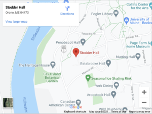 Map image of Stodder Hall's location beside Penobscot dorm hall