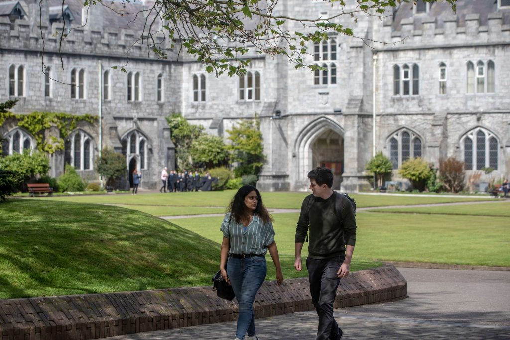 Students walking on Cork Campus