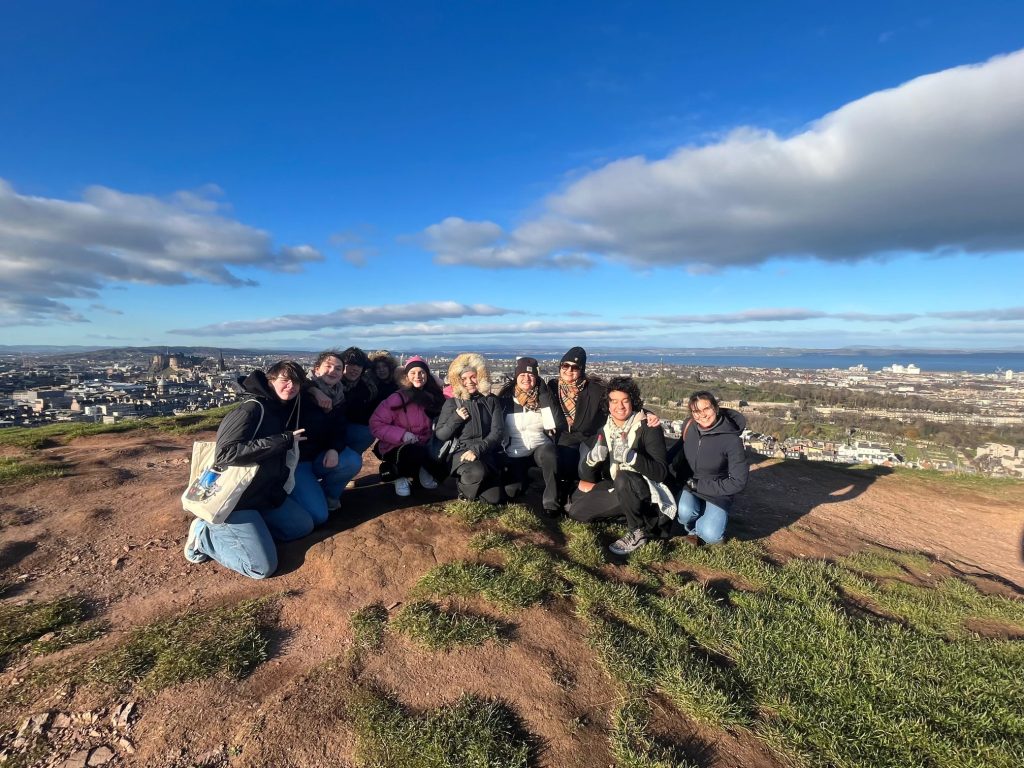 Evan Carter is friends hiking in England