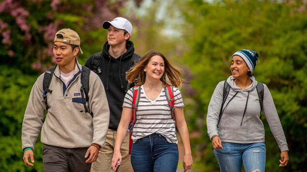 Team Maine students pose for University of Maine promotion shots, "candid" moments around campus.