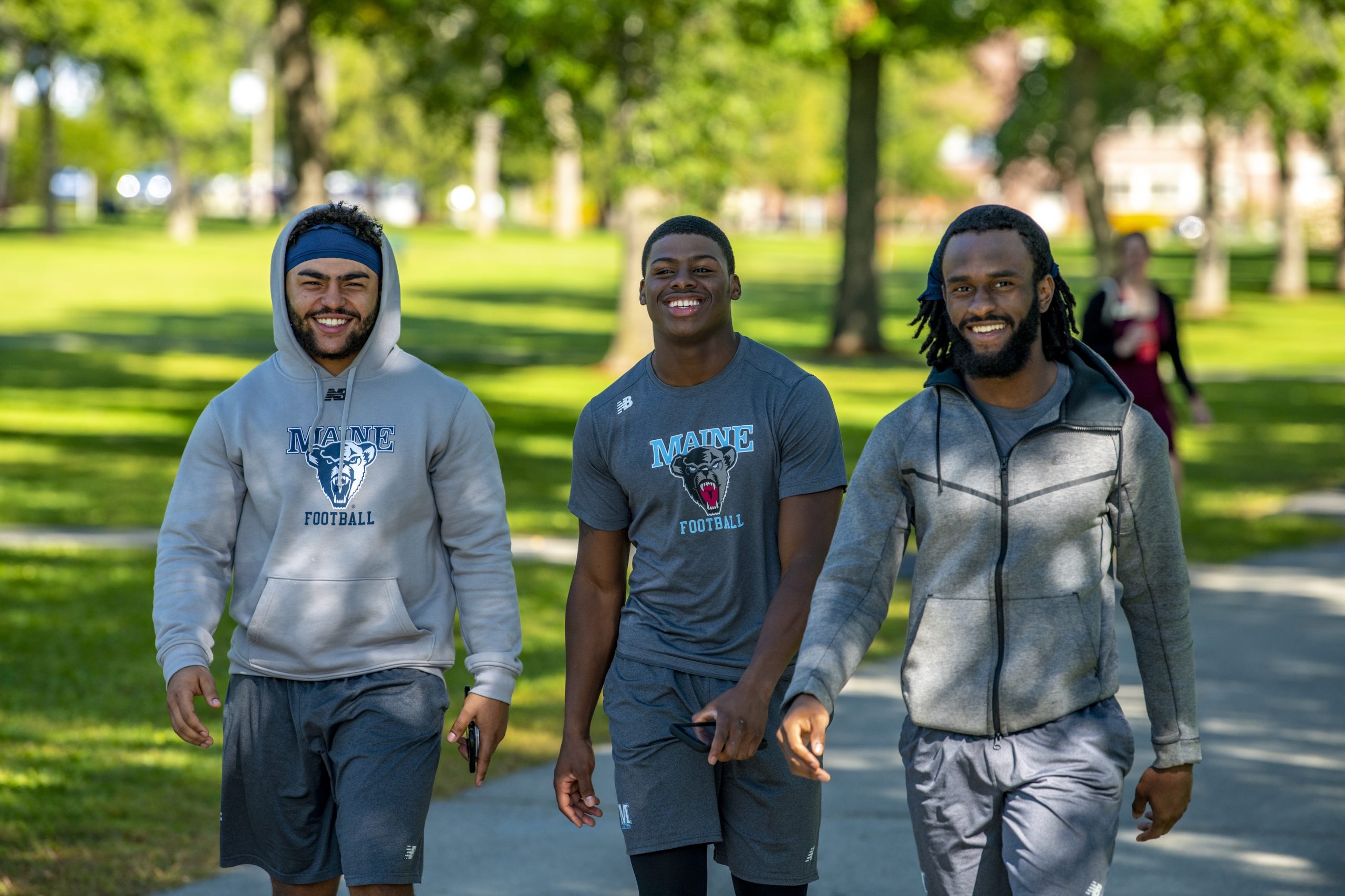 Students around campus in between classes.  The last days of summer.
