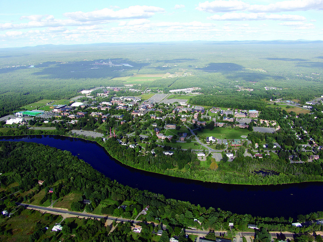 Aerial photograph of the University of Maine