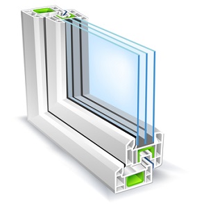cutout of an energy efficient window