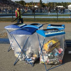 zero-sort recycling in tailgate lot