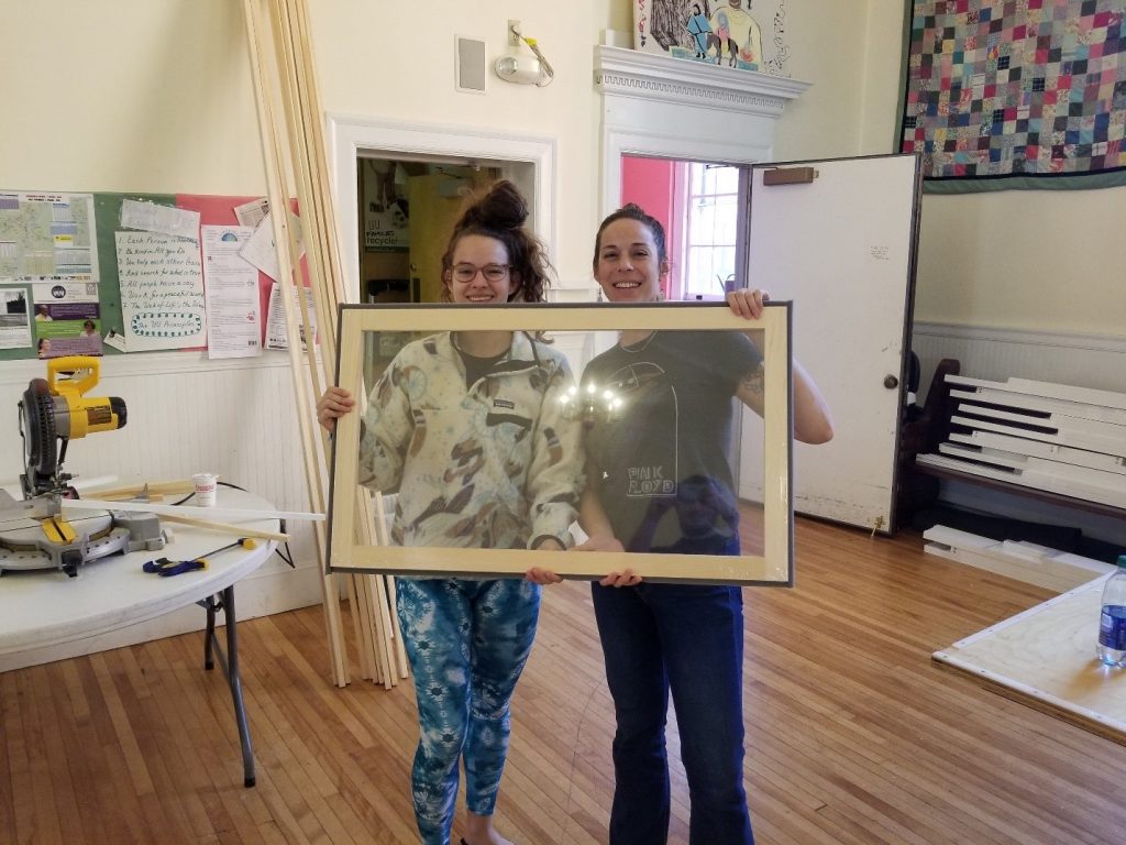 MPES Americorps members participating in the Window Insert Build