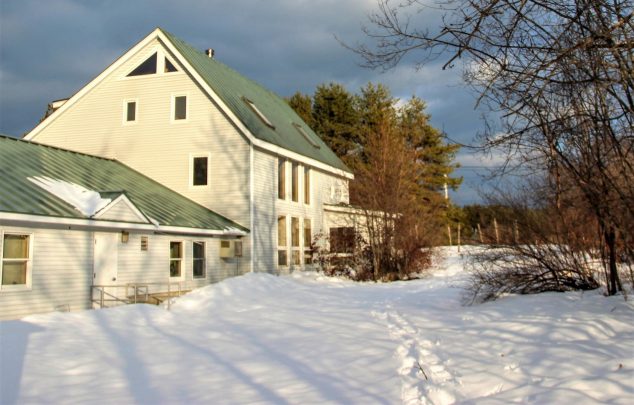 The Terrell House after a winter snow