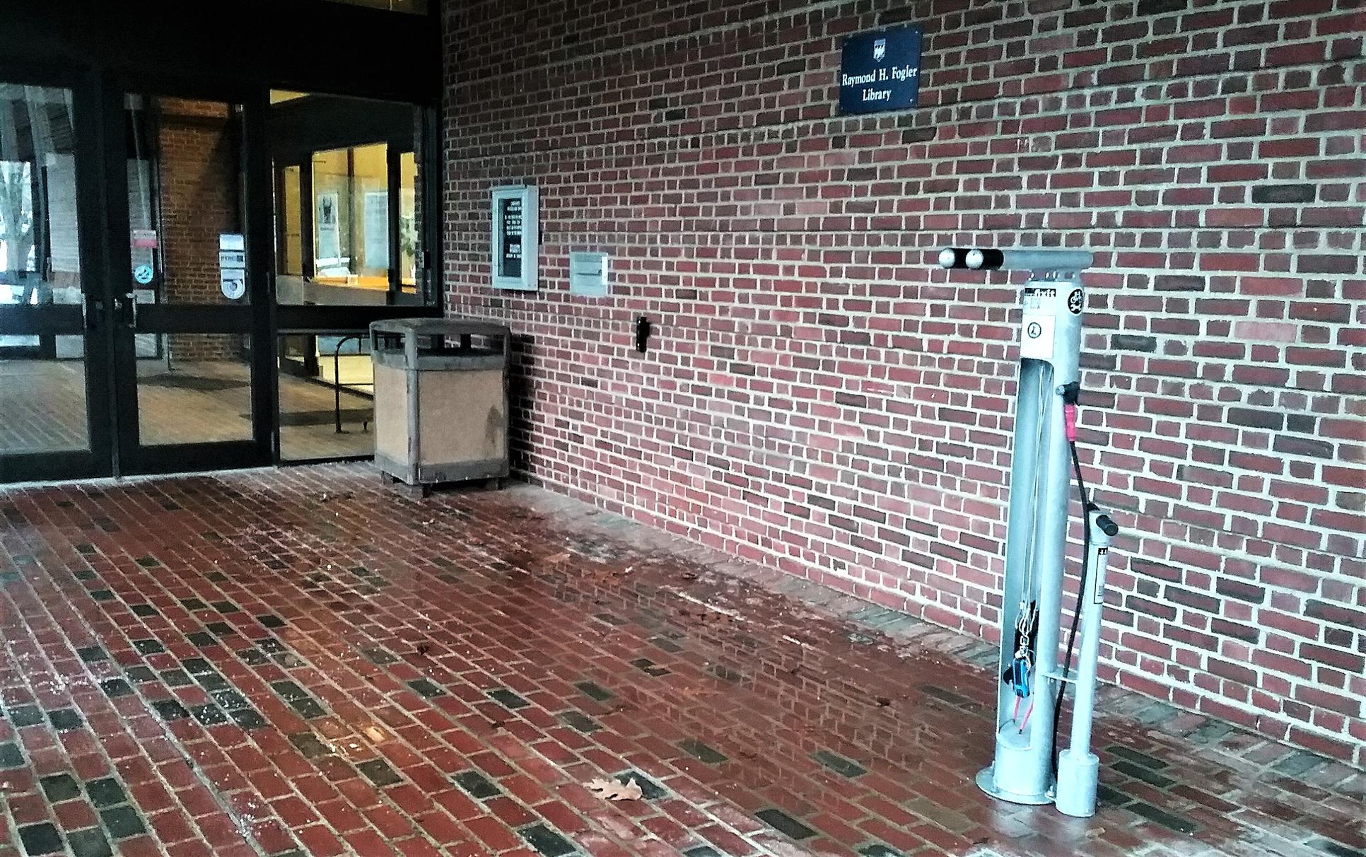 Library bike repair station