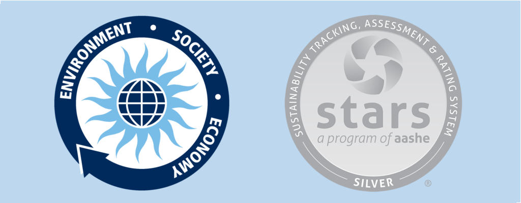 Banner for The Path to STARS Gold, containing the Office of Sustainability Logo and the STARS Silver Seal