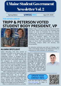 Front page of UMSG's Alumni Newsletter for Spring 2024