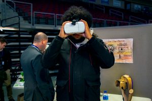attendee trying virtual reality