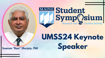 Announcement of UMSS24 Keynote Speaker featuring portrait of keynote