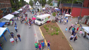 Arial view of the whoopie pie festival