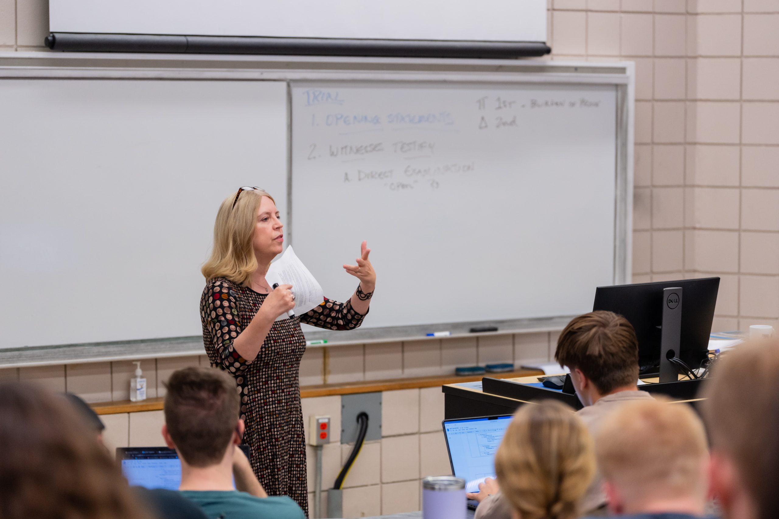 Professor in front of a class