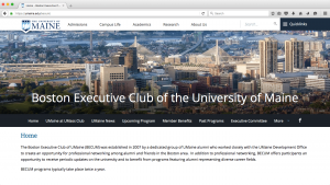 Boston Executive Club of the University of Maine screenshot
